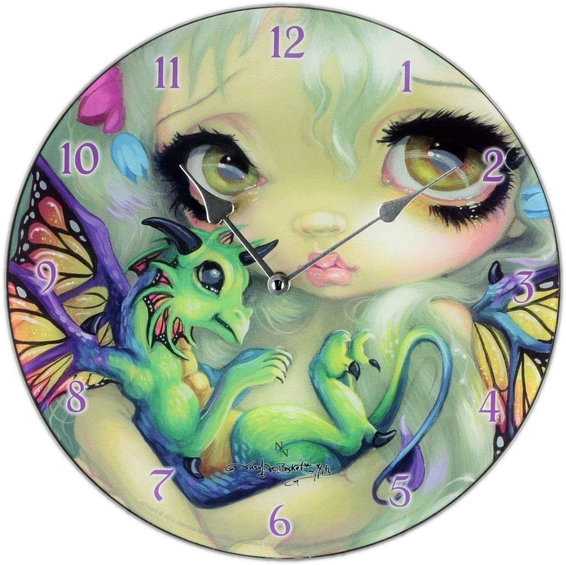 Darling Dragonling Glass Clock