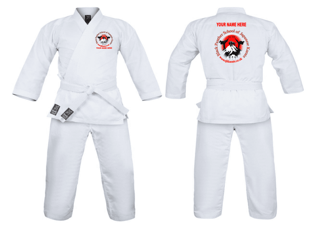NEW Adult Karate Suit (Gi) with Printed logos  (Sizes 3 160cm - 6 190cm)  Prices from £39.99