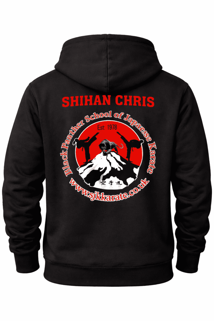HOODIES BLACK BP SJK KARATE  WITH NEW DTF PREMIUM PRINT AND NAME combos